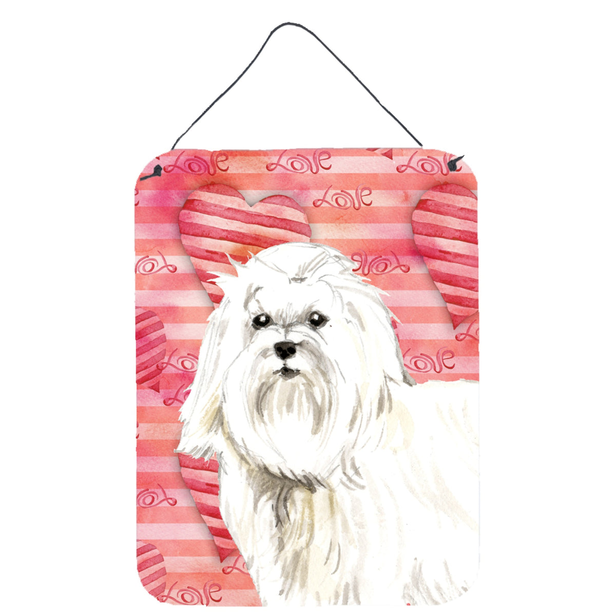 CarolineS Treasures Love A Maltese Door Hanging Prints Walldecor, Multicolor
