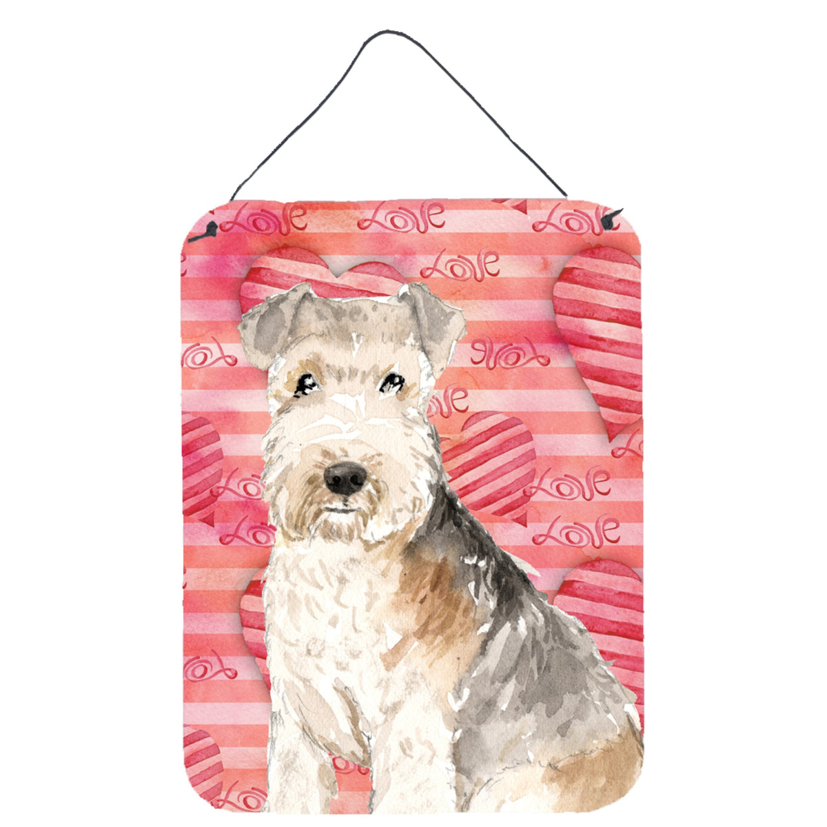 CarolineS Treasures Love A Lakeland Terrier Door Hanging Prints Walldecor, Multicolor