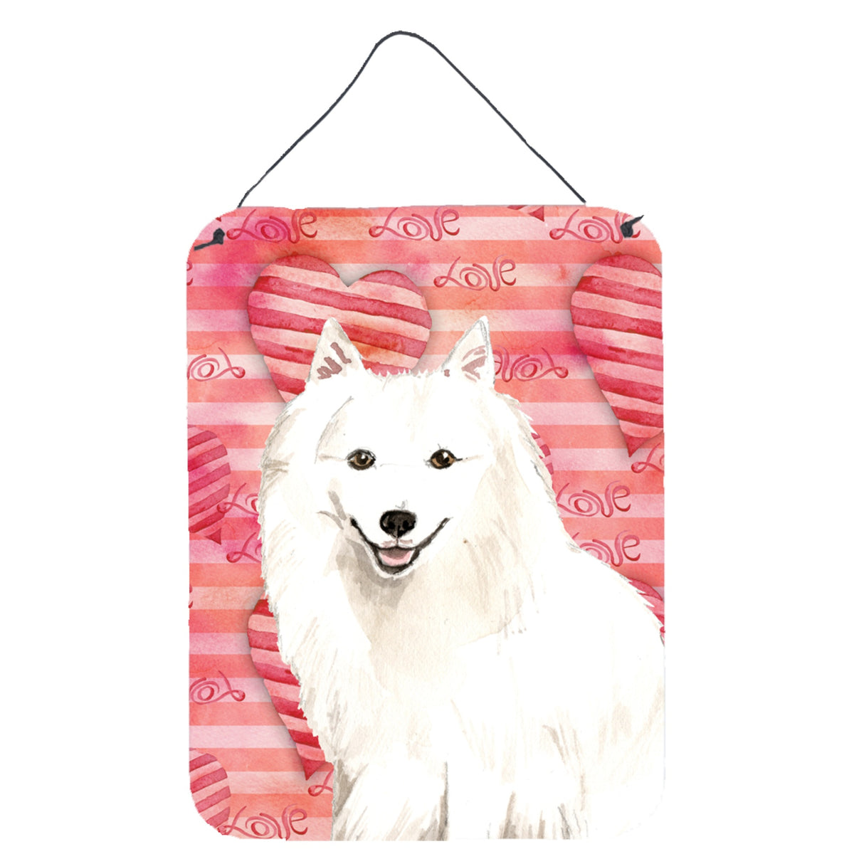CarolineS Treasures Love A Japanese Spitz Door Hanging Prints Walldecor, Multicolor
