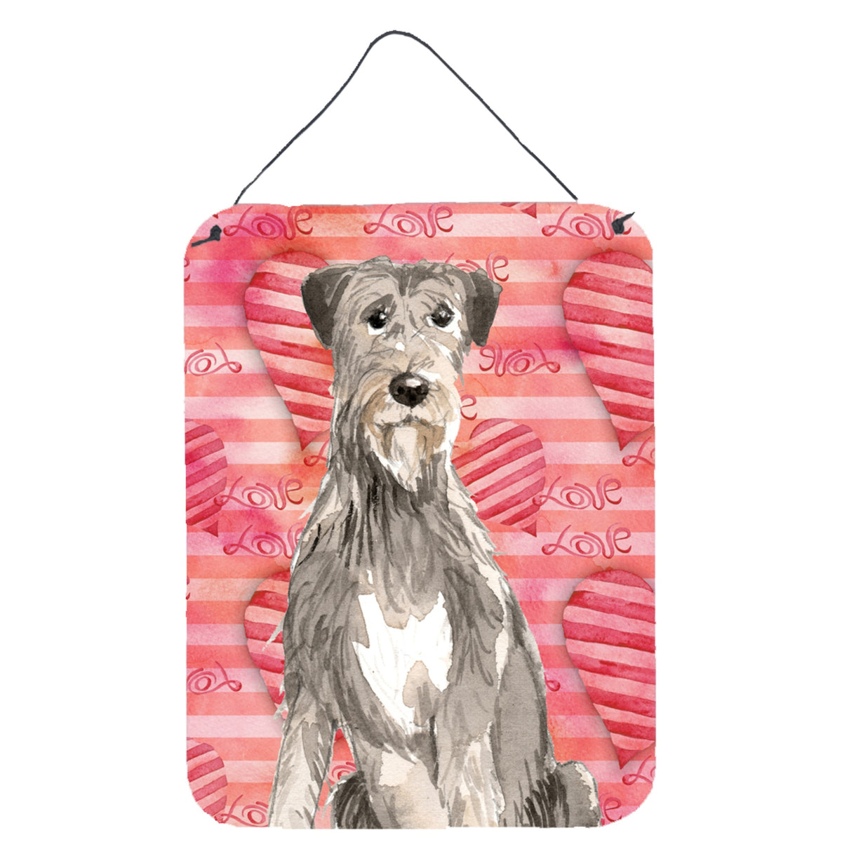 CarolineS Treasures Love A Irish Wolfhound Door Hanging Prints Walldecor, Multicolor