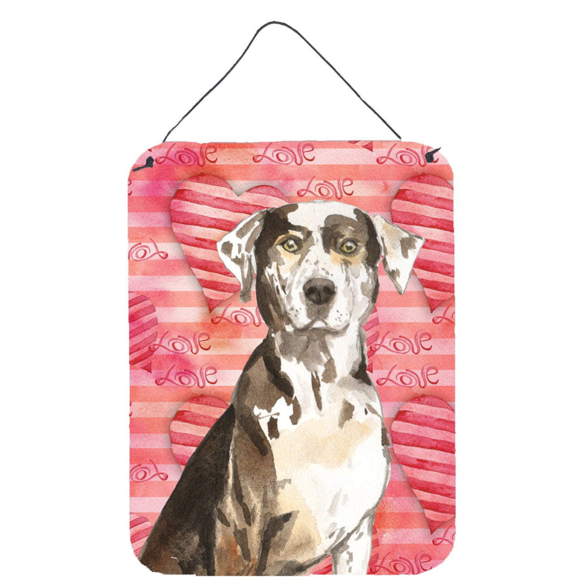 CarolineS Treasures Love A Catahoula Leopard Dog Door Hanging Prints Walldecor, Multicolor