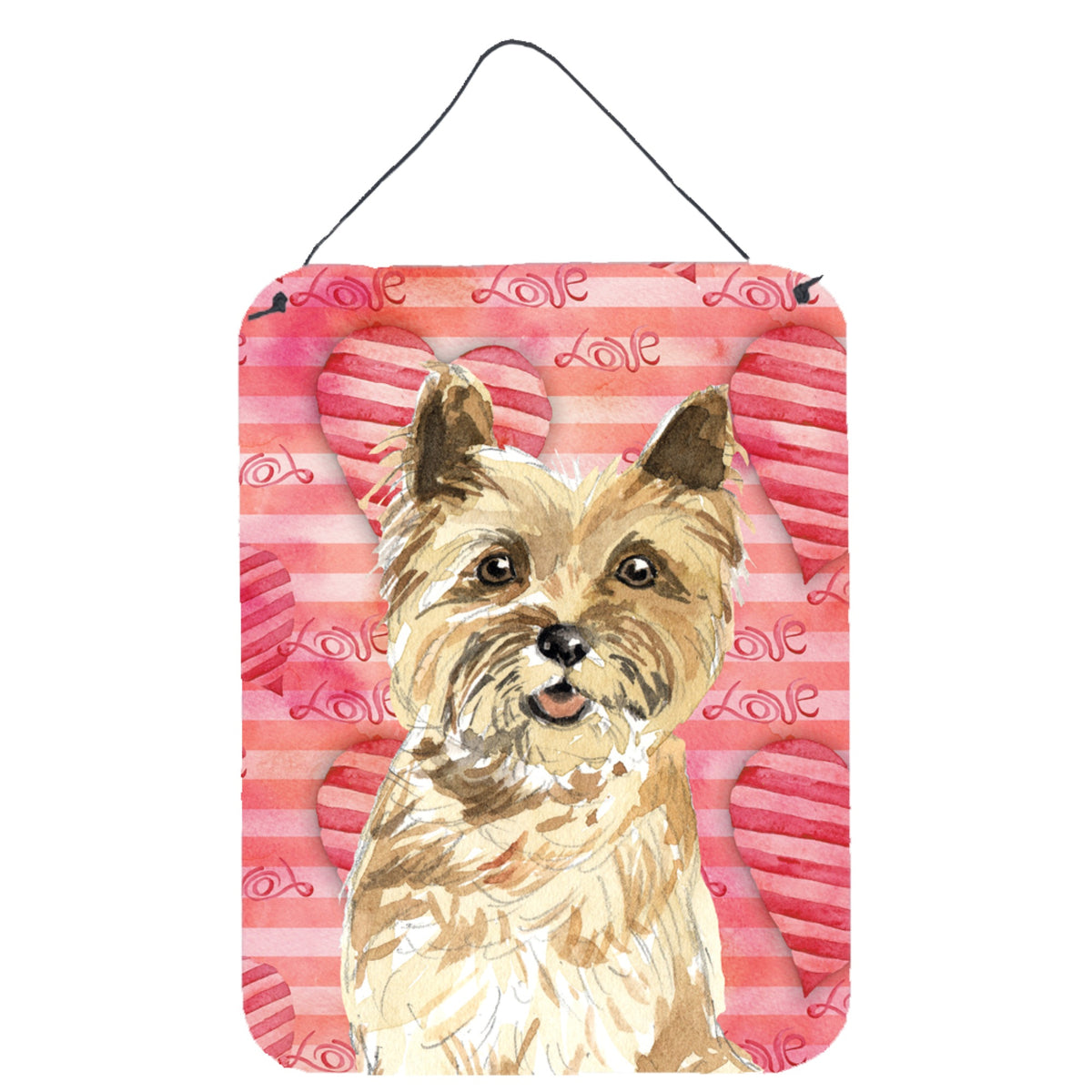 CarolineS Treasures Love A Cairn Terrier Door Hanging Prints Walldecor, Multicolor