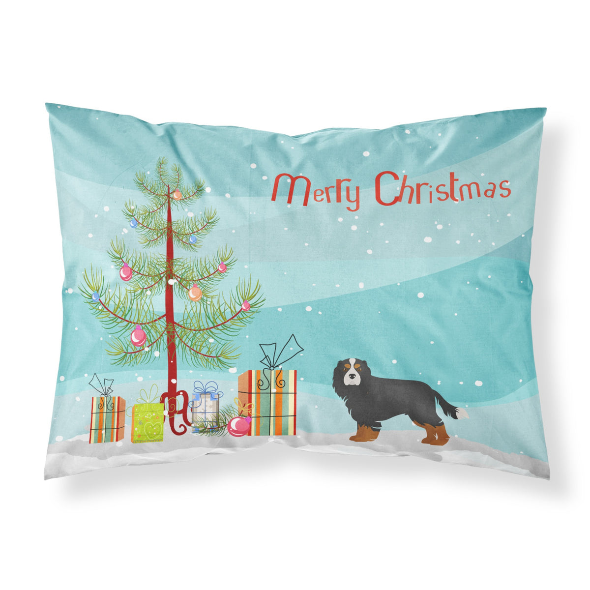 'Caroline'S Treasures Cavalier King Charles Spaniel Tricolor Christmas Tree Fabric Standard Pillowcases, Multicolor'