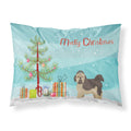 'Caroline'S Treasures Russian Tsvetnaya Bolonka Lap Dog Christmas Tree Fabric Standard Pillowcases, Multicolor'