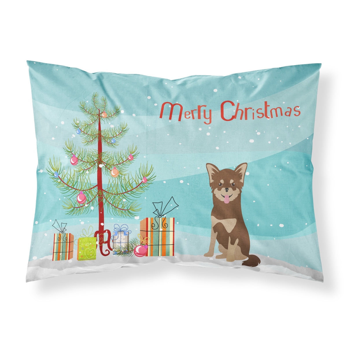 'Caroline'S Treasures Chihuahua Christmas Tree Fabric Standard Pillowcases, Multicolor'