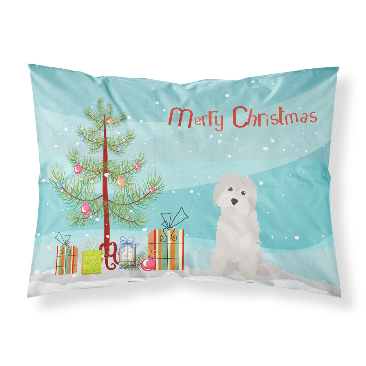 'Caroline'S Treasures Maltese #2 Christmas Tree Fabric Standard Pillowcases, Multicolor'