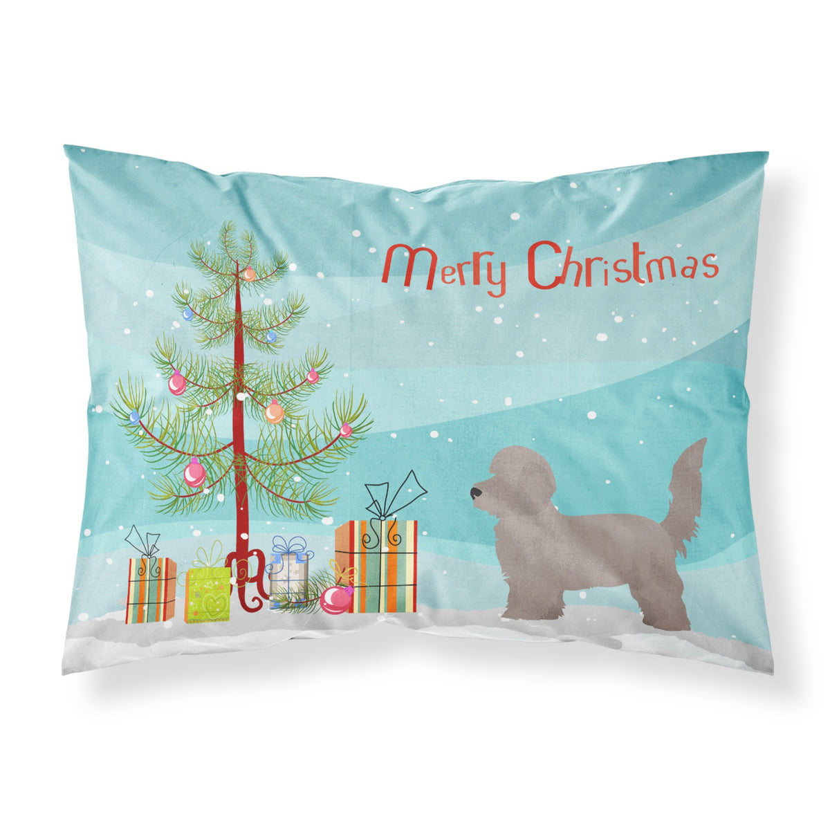 'Caroline'S Treasures Doxiepoo Christmas Tree Fabric Standard Pillowcases, Multicolor'