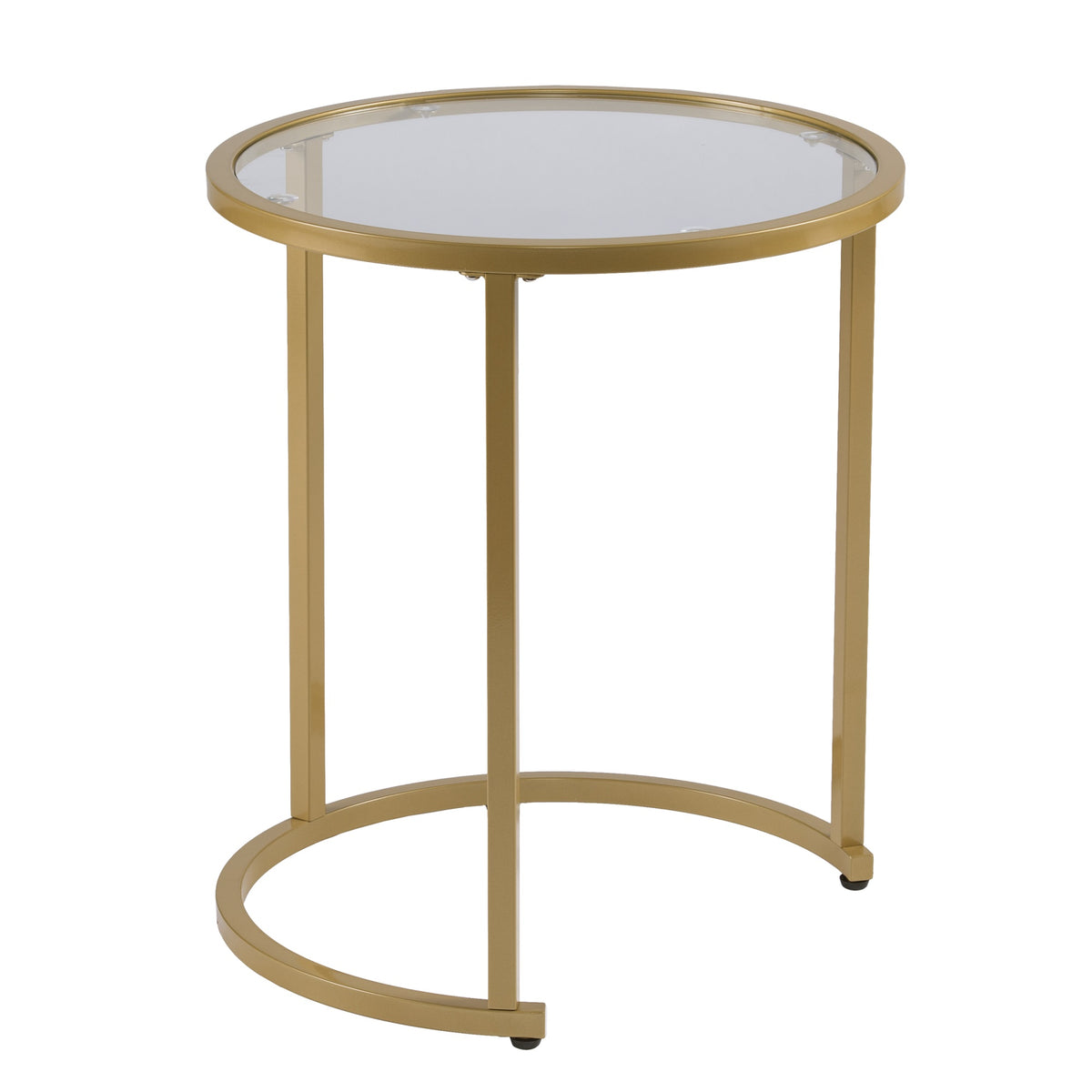 Evelyn Glam Nesting Side Table 2Pc Set  Gold