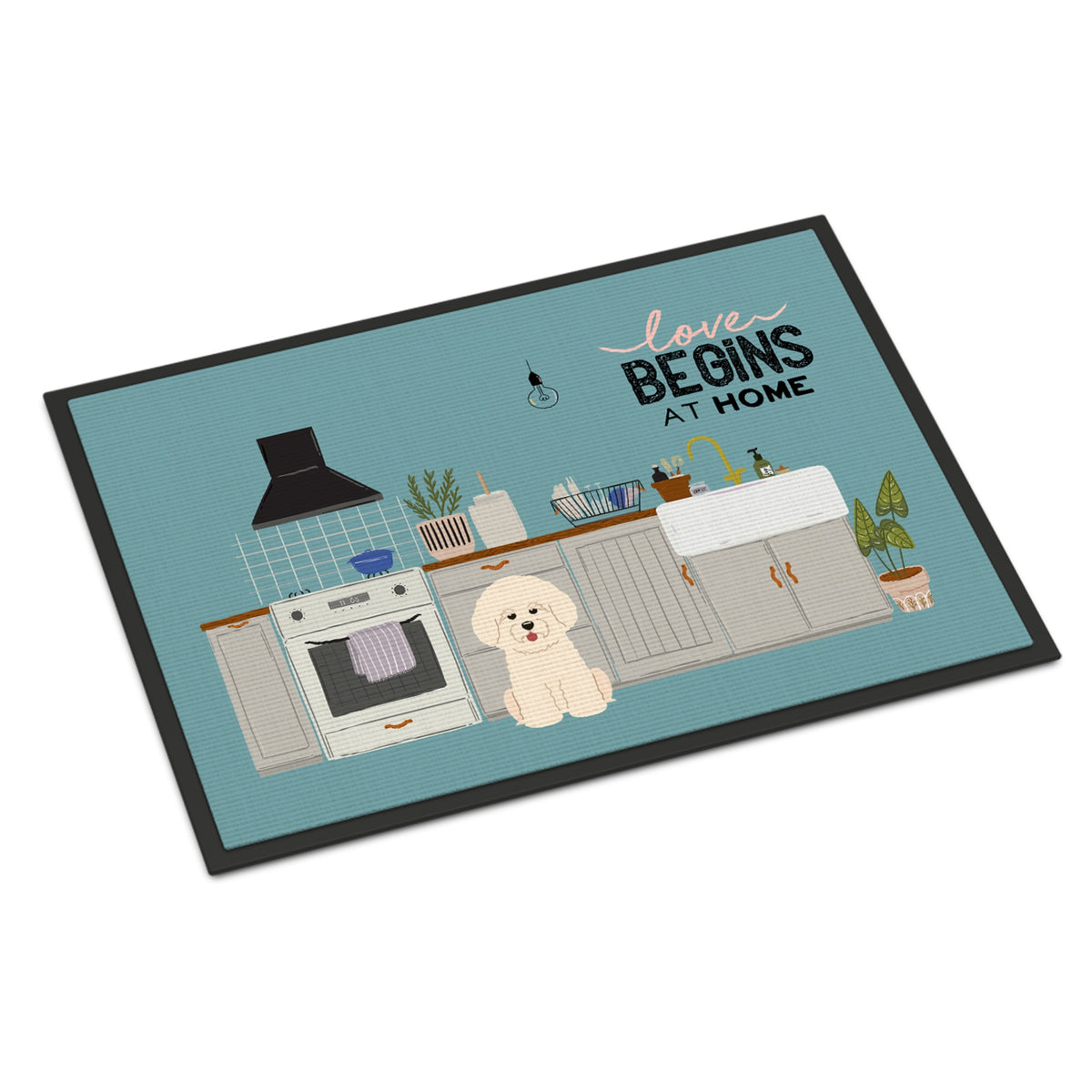 Bichon Frise Kitchen Scene Indoor Or Outdoor Mat 24X36 Ck7779Jmat