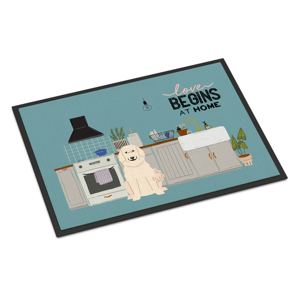 Great Pyrenese Kitchen Scene Indoor Or Outdoor Mat 24X36 Ck7787Jmat