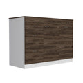 Grecia Kitchen Base Cabinet  -Kitchen -White / Dark Walnut