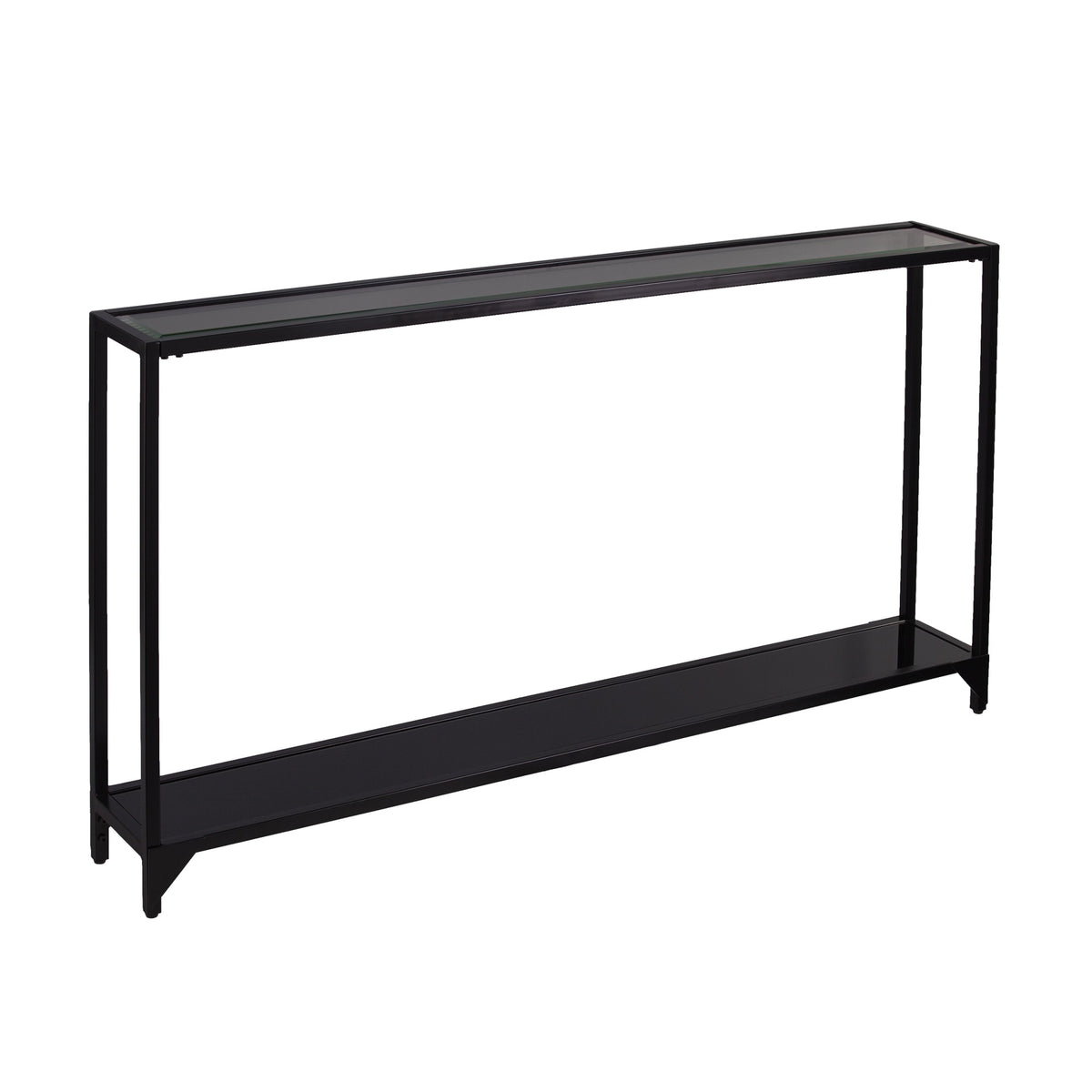 Bergen Narrow Metal Console Table  Black