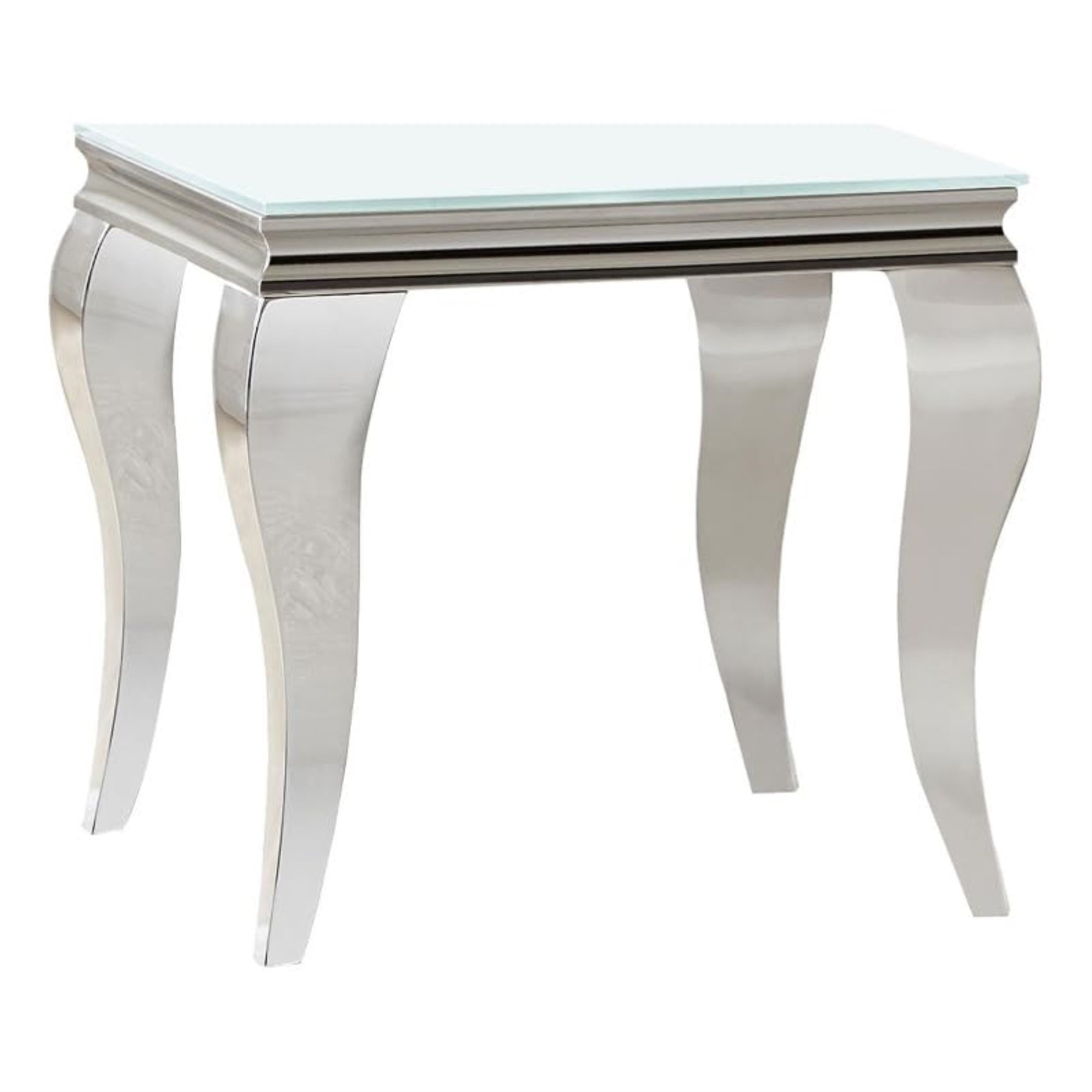 Coaster Home Furnishings Carone Square End Table White and Chrome