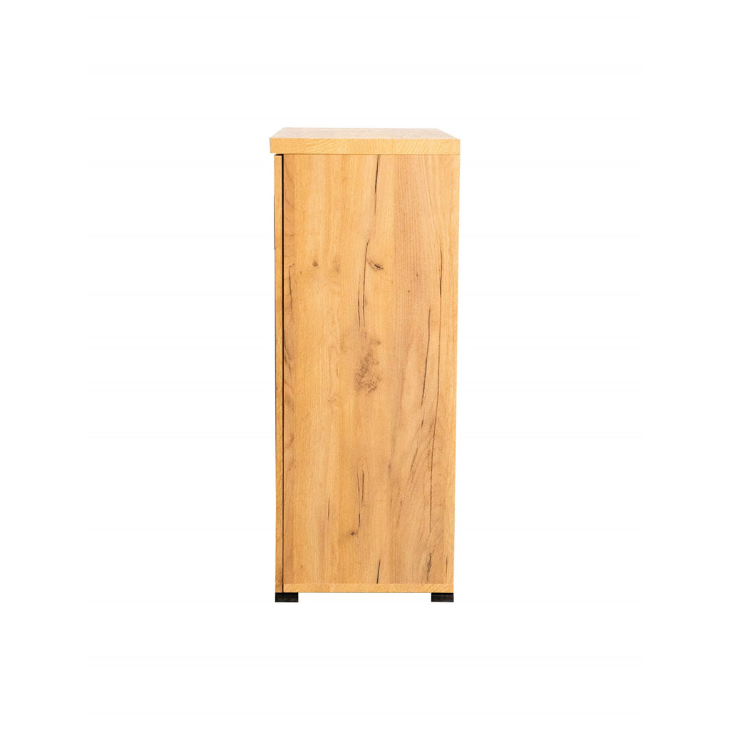 Coaster Furniture Metal Mesh Door Accent Cabinet Golden Oak and Gunmetal 951107