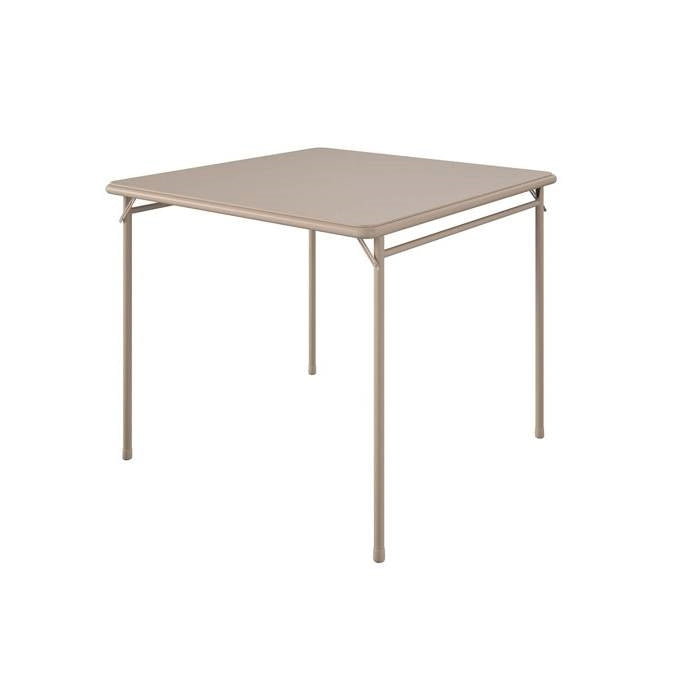 5-Piece Square Folding Dining Table with 4 Chairs Guest Set Game Table - Beige