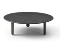 Luna Coffee Table, Oak Veneer Top, Solid Birch Base, Both In Smoke Oak Color