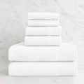 Bamboo Cotton Spa Towel Set - Viscose from Bamboo + Cotton - 6pc Set - Cloud