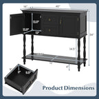 Console Table with 2 Drawers and Storage Cabinets