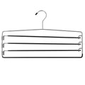 4-Tier Folding Pants Hanger with Non-Slip Padded Bars, Chrome Steel