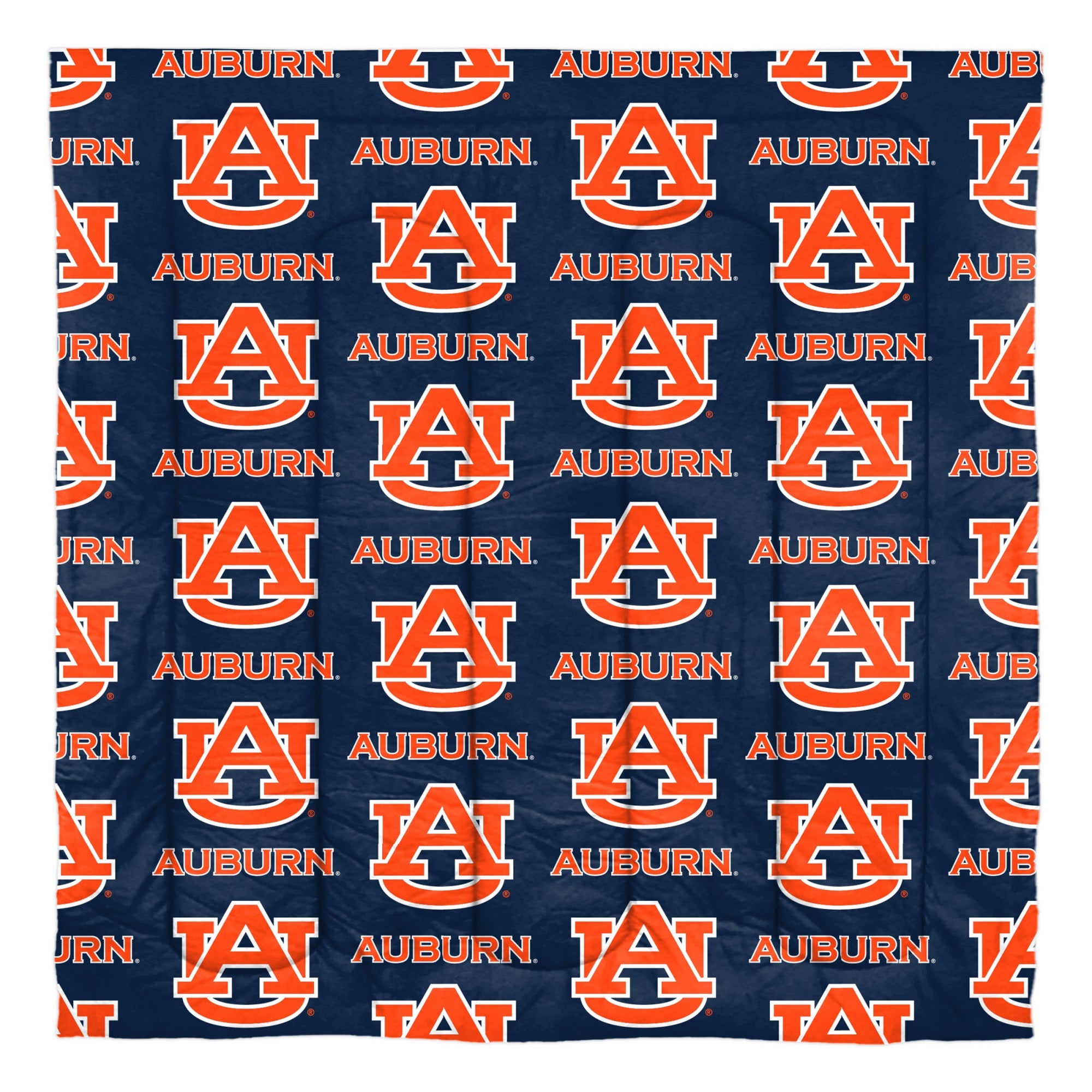Auburn Tigers Rotary Queen Bed In A Bag Set-like New