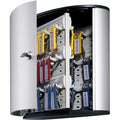 DURABLE&reg; Brushed Aluminum Keyed Lock 54-Key Cabinet - 11-9/10 W x 11 H x 4-4/5 D - Key Locking Door - Aluminum