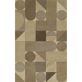 Novogratz Delmar Collection Wool Area Rug, Neutral, 90 x 120 Size Mat for Living Room, Bedroom, Dining Room, Nursery, Hallways