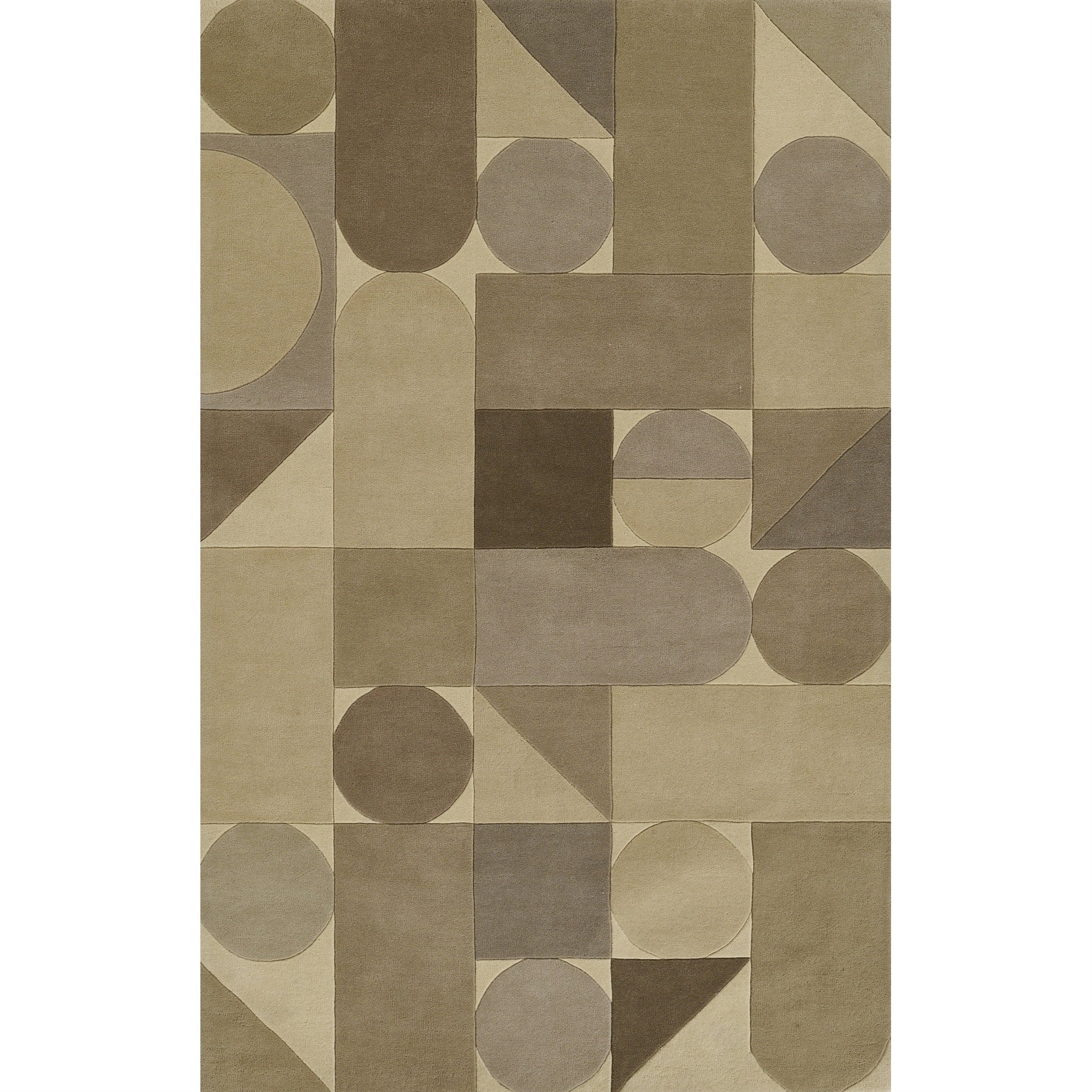 Novogratz Delmar Collection Wool Area Rug, Neutral, 90 x 120 Size Mat for Living Room, Bedroom, Dining Room, Nursery, Hallways