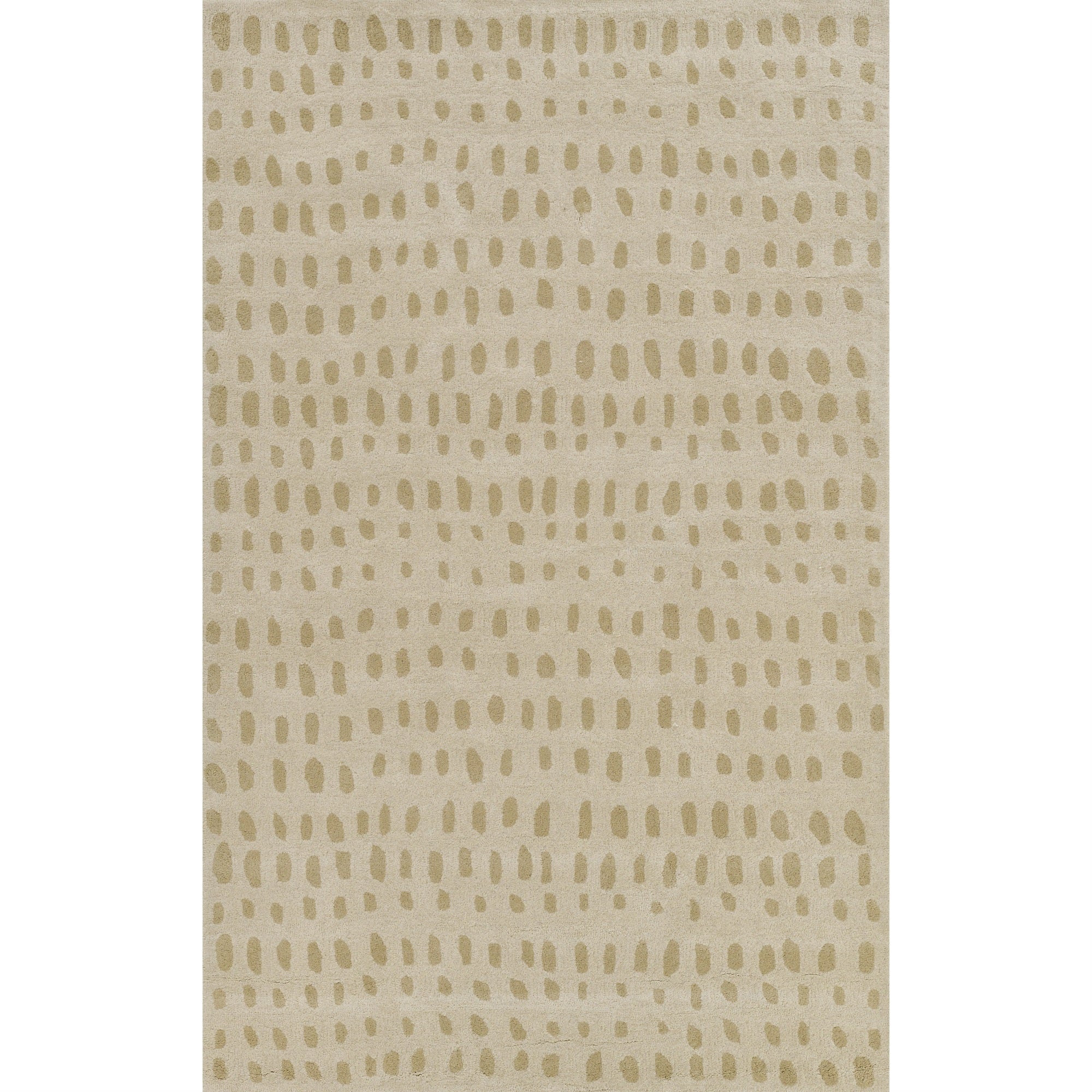 Novogratz Delmar Collection Wool Area Rug, Beige, 36 x 56 Size Mat for Living Room, Bedroom, Dining Room, Nursery, Hallways, a