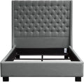 Park Ave Eastern King Tufted Wing Bed By Diamond Sofa  Grey