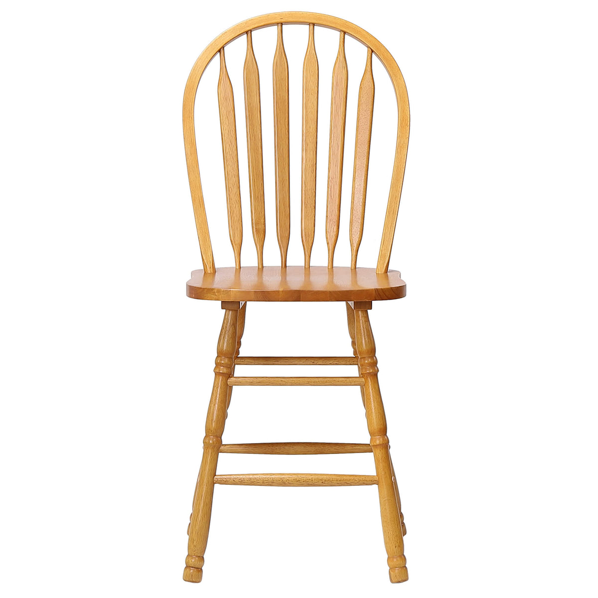 Sunset Trading Selections Arrowback 24 Inch  Barstool  Light Oak Solid Wood Counter Height Stool  Set Of 2