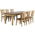 Sunset Trading Brook 7 Piece 134 Inch  Rectangular Extendable Dining Table | Seats 12