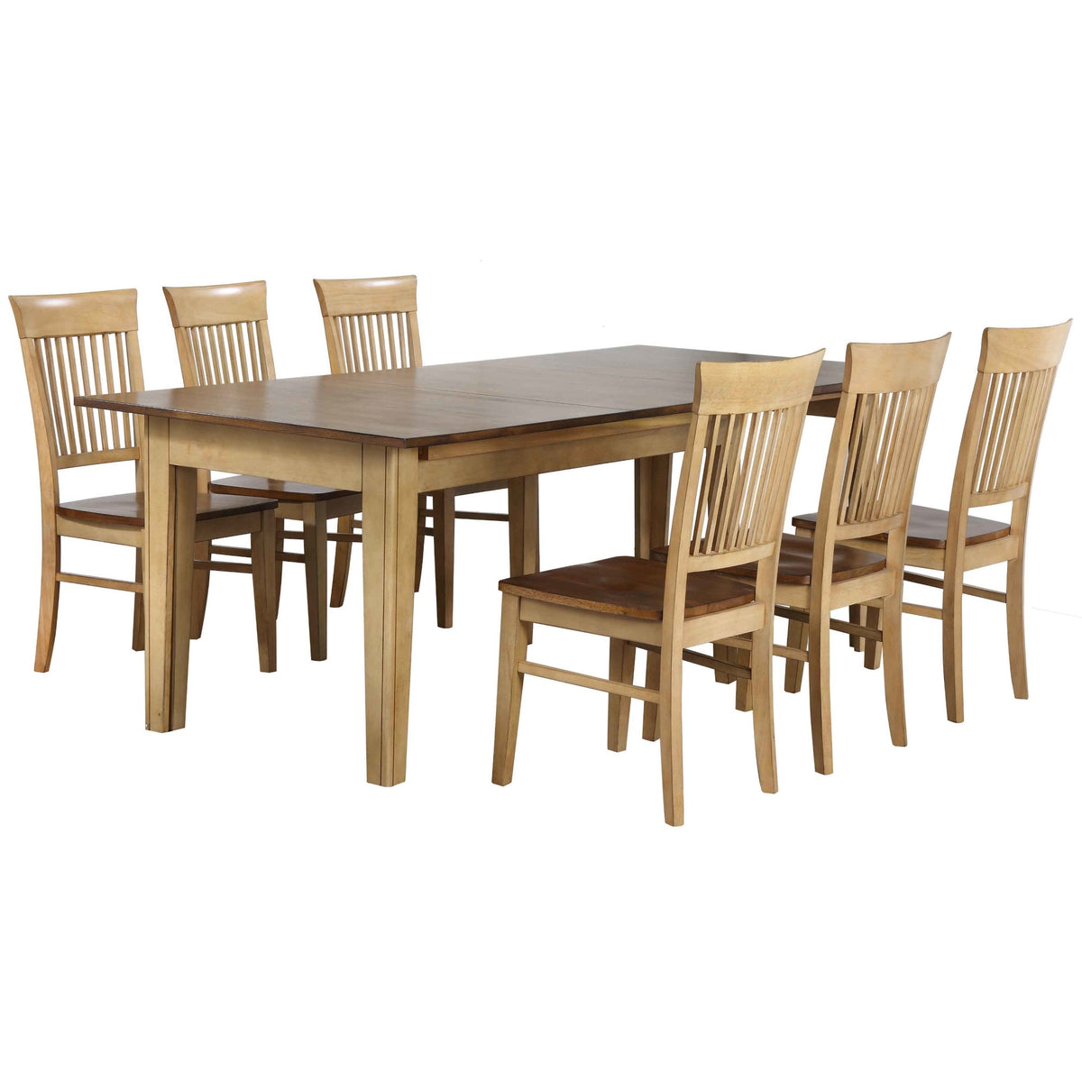 Sunset Trading Brook 7 Piece 134 Inch  Rectangular Extendable Dining Table | Seats 12