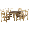 Sunset Trading Brook 7 Piece 134 Inch  Rectangular Extendable Dining Set | Seats 12