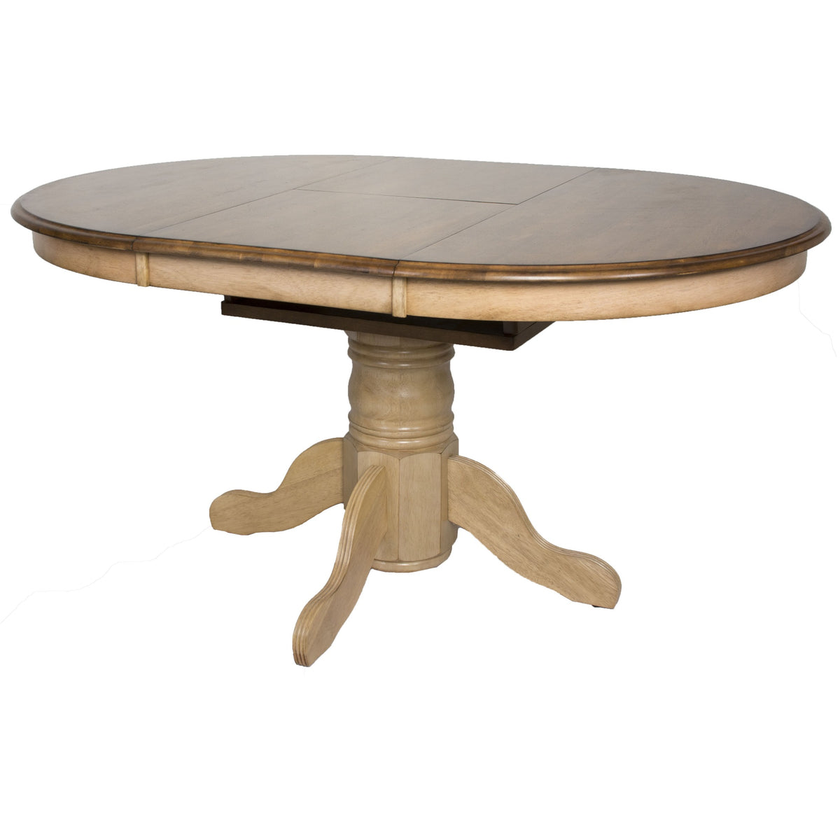 Sunset Trading Brook 42 Inch  Round Or 60 Inch  Oval Extendable Butterfly Dining Table | Seats 6