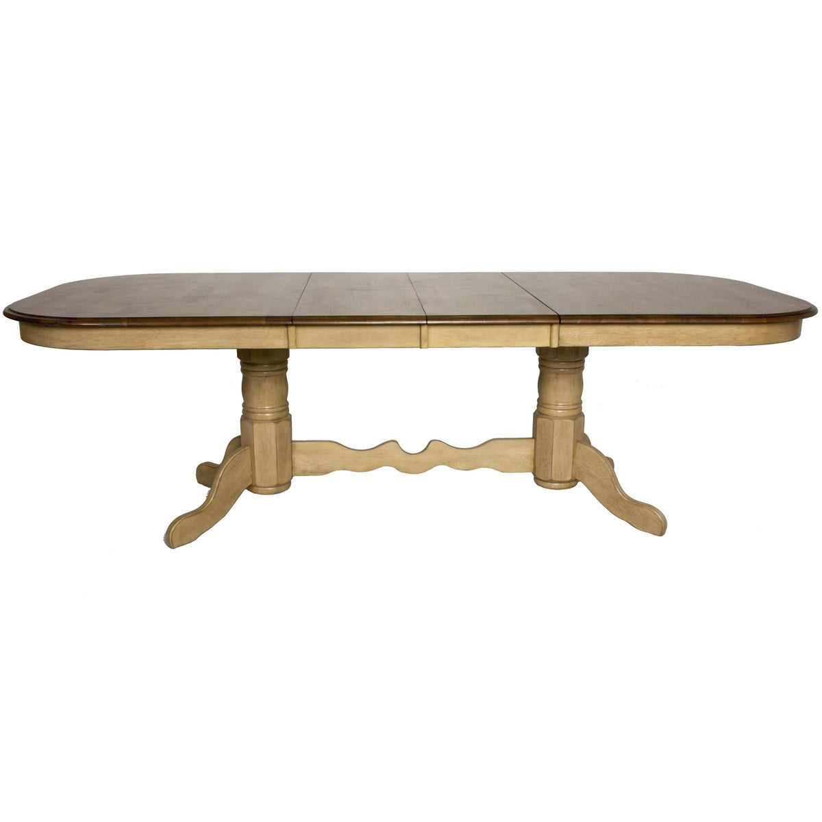 Sunset Trading Brook 96 Inch  Oval Double Pedestal Extendable Dining Table | Seats 10