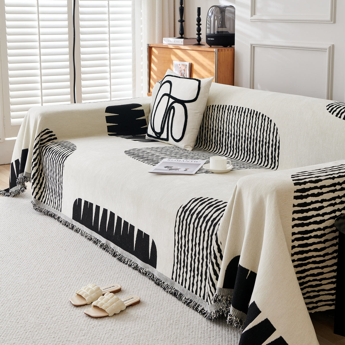 Soft Cozy Chenille Sofa Throw Blanket and Sectional Seat Covers, Scratch Resistant Sofa Couch Covers
