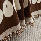 Chenille Houndstooth Sofa Throw Cover, Scratch Proof Cozy Throw Blankets for Couch