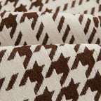 Chenille Houndstooth Sofa Throw Cover, Scratch Proof Cozy Throw Blankets for Couch