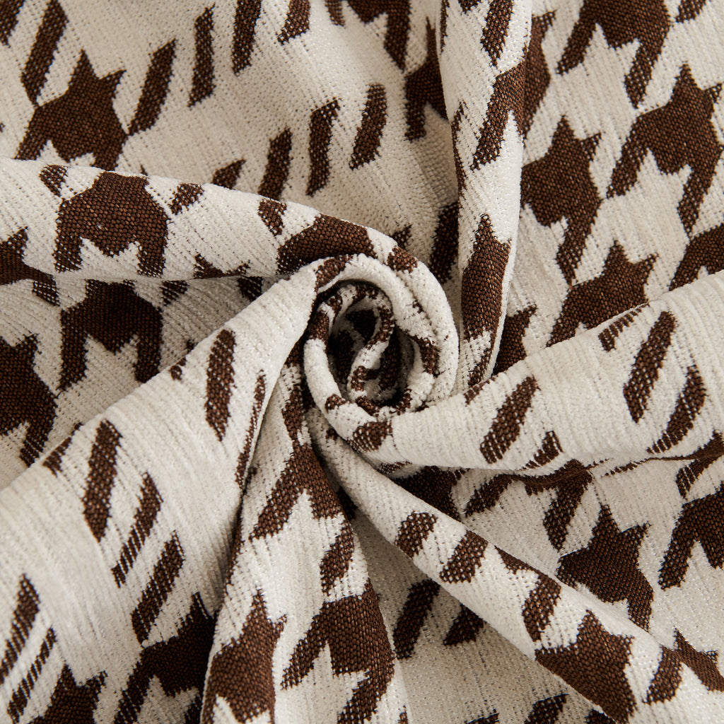 Chenille Houndstooth Sofa Throw Cover, Scratch Proof Cozy Throw Blankets for Couch