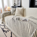 Cozy Striped Sofa Throw Blanket L Shaped Sectional Couch Covers Luxury Throws for Sofas