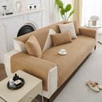 Water-Resistant Waffle Textured Sofa Cover, Non-Slip Couch Protector for Pets & Kids