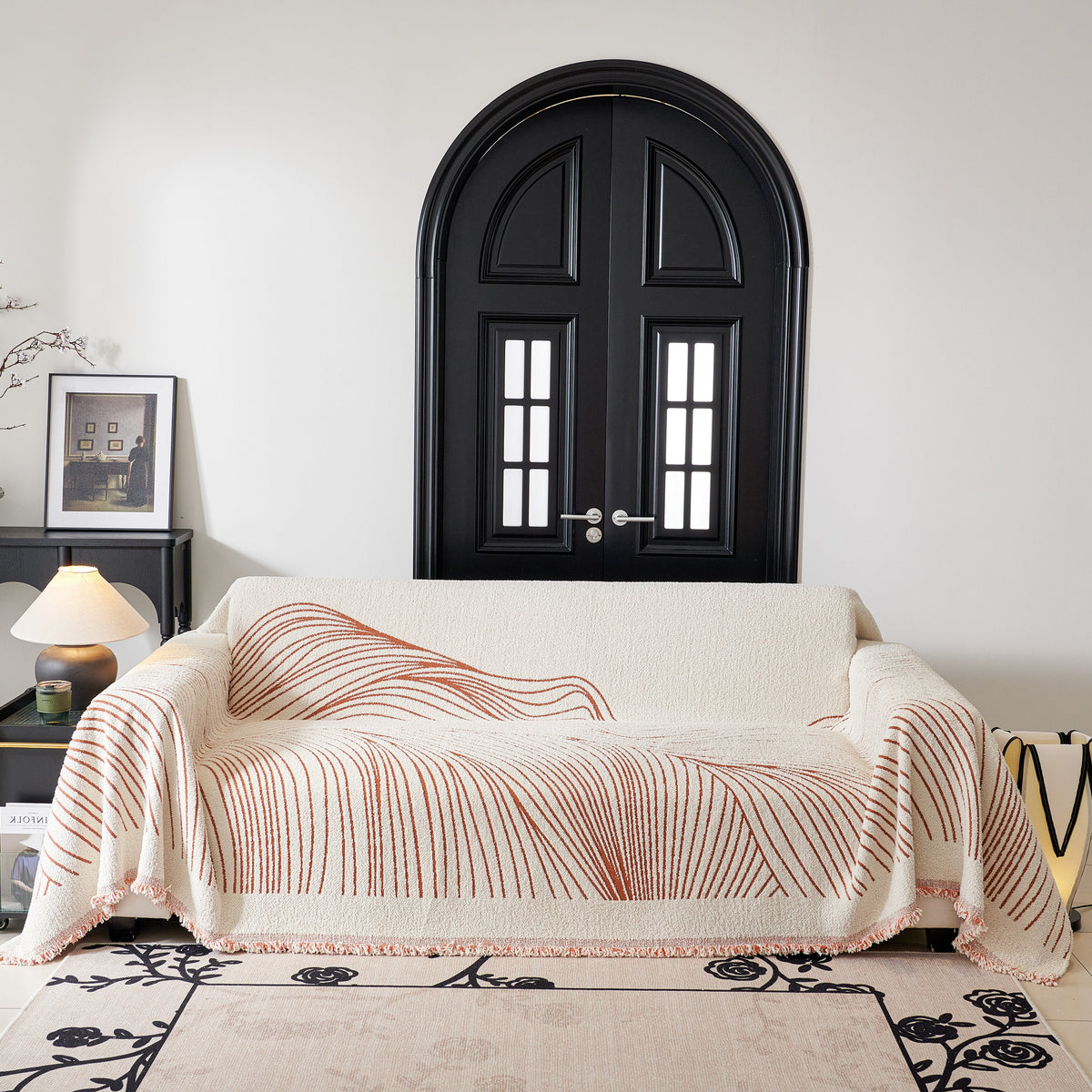 Cozy Striped Sofa Throw Blanket L Shaped Sectional Couch Covers Luxury Throws for Sofas