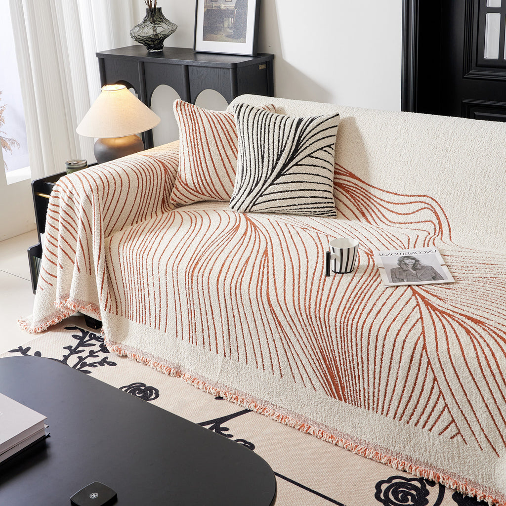 Cozy Striped Sofa Throw Blanket L Shaped Sectional Couch Covers Luxury Throws for Sofas