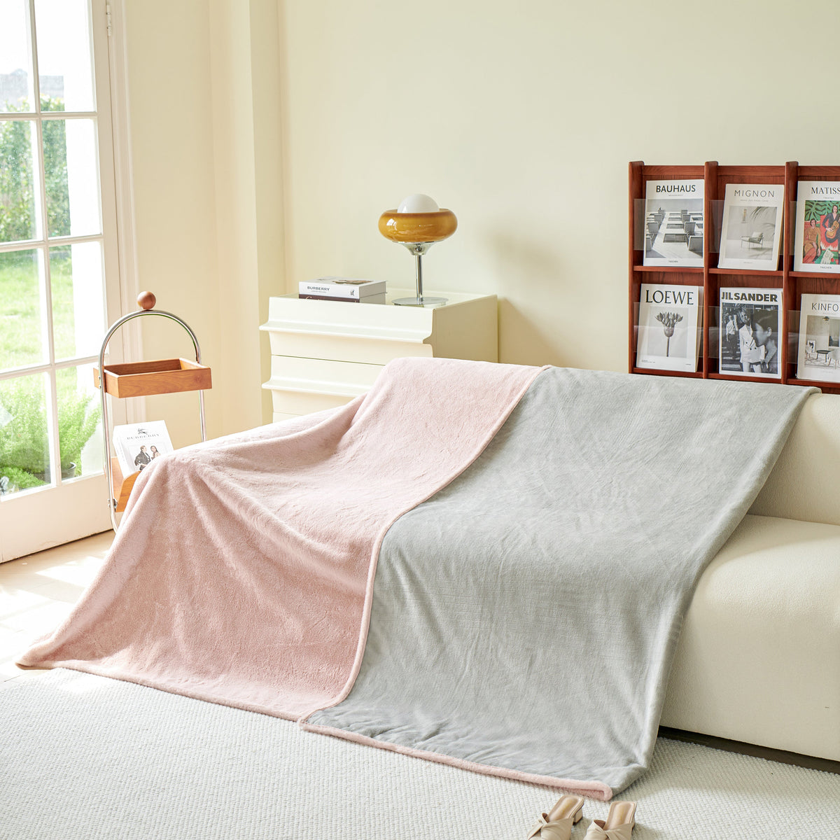 Faux Fur Smooth Plush Comfy Couch Covers, Soft Thicked Durable Blankets and Throws for Sofas
