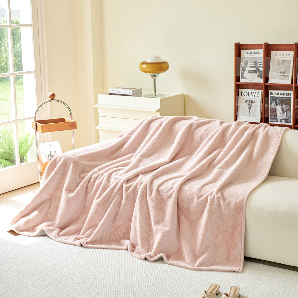 Faux Fur Smooth Plush Comfy Couch Covers, Soft Thicked Durable Blankets and Throws for Sofas
