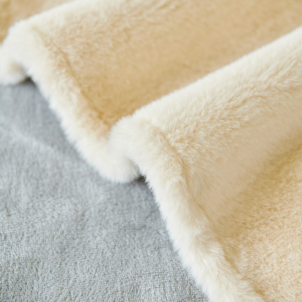 Faux Fur Smooth Plush Comfy Couch Covers, Soft Thicked Durable Blankets and Throws for Sofas
