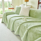 Faux Fur Smooth Plush Comfy Couch Covers, Soft Thicked Durable Blankets and Throws for Sofas