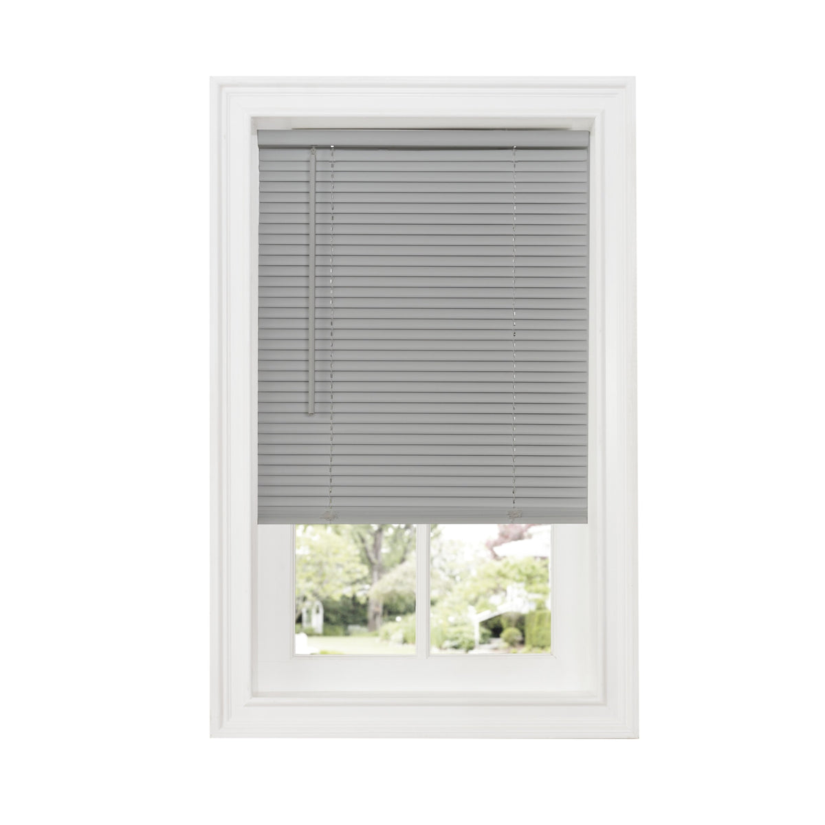 Cordless Gii Deluxe Sundown 1 Inch  Blind  Room Darkening, Pvc, Tilt Wand, Cordless Lift, Easy Installation  39X64 Gray