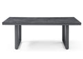 Whiteline Modern Living Doris Rectangular Outdoor Dining Table, Dark Grey