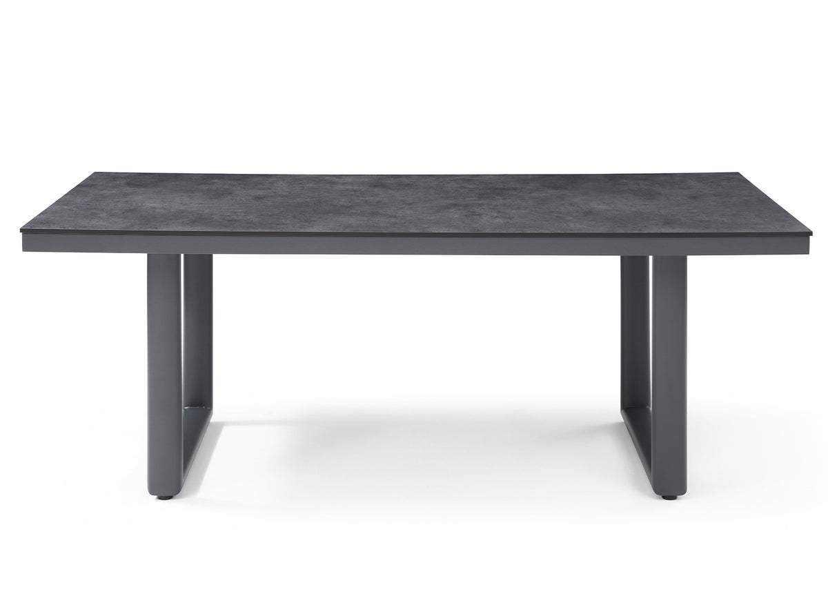 Whiteline Modern Living Doris Rectangular Outdoor Dining Table, Dark Grey